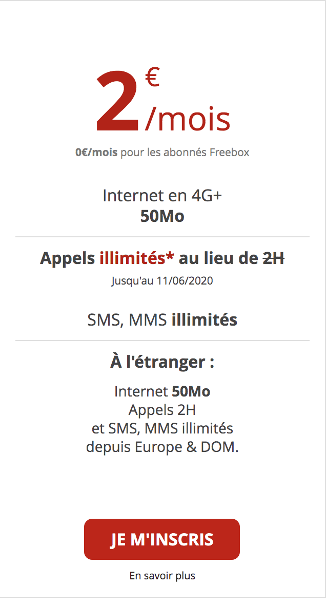 Forfait Free